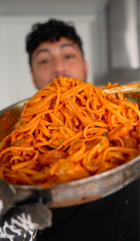 BUTTER CHICKEN PASTA  — The Golden Balance Butter Chicken Pasta, The Golden Balance, Healthy Spaghetti, Fried Chicken Tenders, Meat Pasta, Cashew Chicken, Fire Roasted Tomatoes, Clarified Butter, Fire Roasted