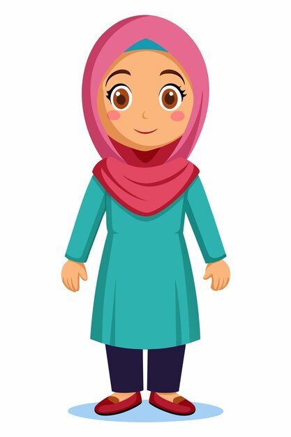 Vector cartoon muslim princess girl in h... | Premium Vector #Freepik #vector Girl In Hijab, Hijab Illustration, Muslim Cartoon, Premium Vector Cartoon, Peace Poster, Hijab Cartoon, Illustration Ideas, Girl Posters, Vector Cartoon