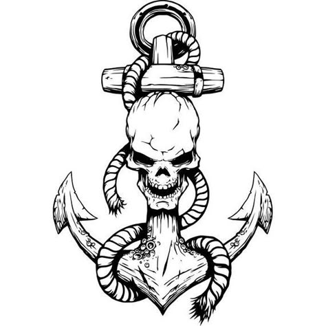 Anker Tattoo Design, Marine Tattoos, Navy Tattoos, Sugar Skull Tattoo, Navy Emblem, Anchor Tattoo Design, Anker Tattoo, Pirate Tattoo, Anchor Logo