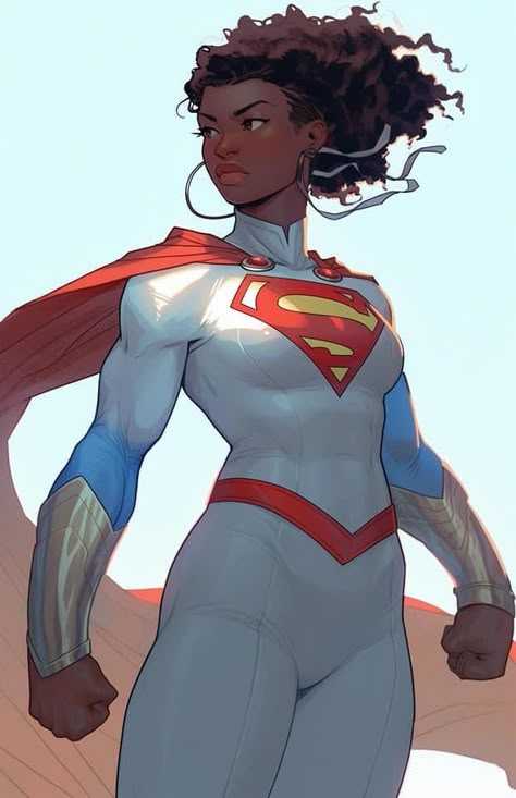 Black Superwoman, Black Superman, Superman Art, Black Comics, By Any Means Necessary, Dc Comics Artwork, Dc Comics Characters, Comics Girls, Black Anime Characters