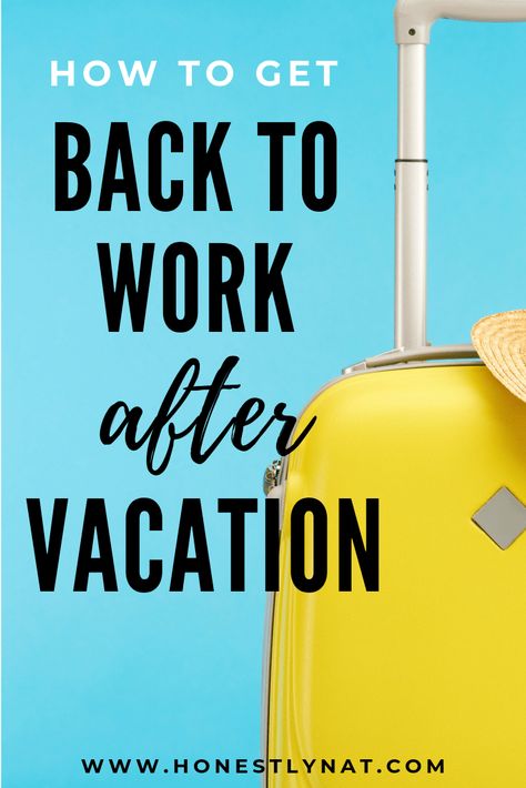 Returning from vacation? It's not easy to get back to work after vacation. Check out these ideas for making this important transition smoother and capturing your vacation energy for as long as possible. #backtoworkaftervacation #vacationtime #creativebusiness Returning To Work After Vacation Humor, Work After Vacation, Back To Work After Vacation, How To Be More Organized, Newsletter Ideas, Mom Goals, Working Mom Life, Work Productivity, Moms Goals