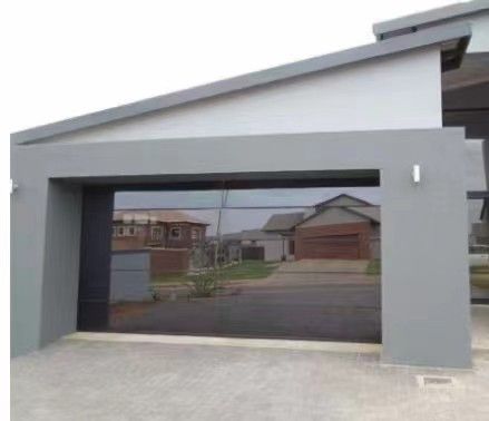 frameless,mirror glass,tempered glass. Garage Door Glass, Garage Door Designs, Aluminium Garage Doors, Glass Garage, Aluminum Garage, Sectional Garage Doors, Aluminum Doors, Modern Garage Doors, Glass Garage Door