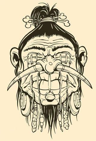 Shrunken Head, Atomic Habits, Tiki Art, Tattoo Art Drawings, Graffiti Drawing, Dope Art, Flash Art, Tattoo Design Drawings, Art Plastique