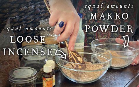 Making Incense Cones Using Makko Powder How To Make Incense Cones, Incense Recipes, How To Make Incense, Homemade Incense, Making Incense, Incense Powder, Pagan Holidays, Loose Incense, Natural Path