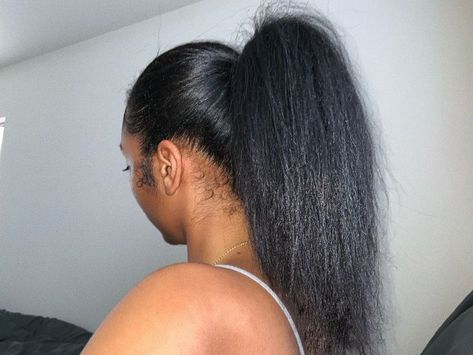 Sleek blown out natural black hair. #versatile #natural Pelo Afro, Hair Laid, Natural Hair Inspiration, Natural Hair Tips, Long Black Hair, Hair Crush, Relaxed Hair, Hair Weave, Love Hair