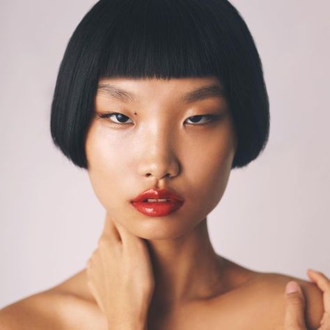 ONE REPRESENTS | FASHION on Instagram: "Naun | Photographed by Morgan Roberts 📸 @__naun__" Flat Nose Asian, Female Face Reference, 100 Faces, Human Pose, Pose Portrait, 100 Heads Challenge, Beauty Advertising, Portrait Study, Excess Hair