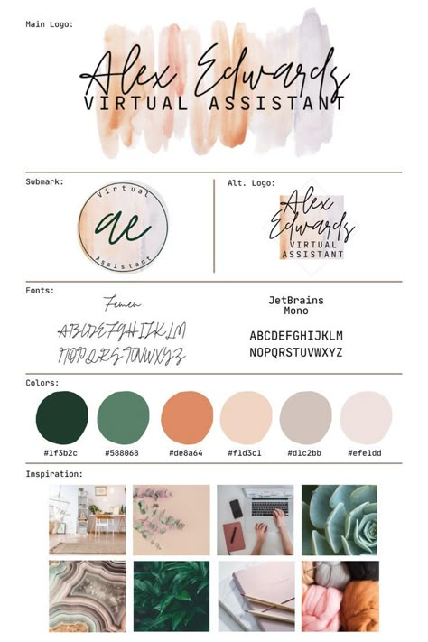 Mood Board Business Branding, Brand Kit Inspiration, Mood Board For Business, Digital Marketing Mood Board, Free Canva Branding Kit, Business Logo Color Schemes, Logo Colour Scheme, Blush Branding Board, Mood Board For Graphic Design