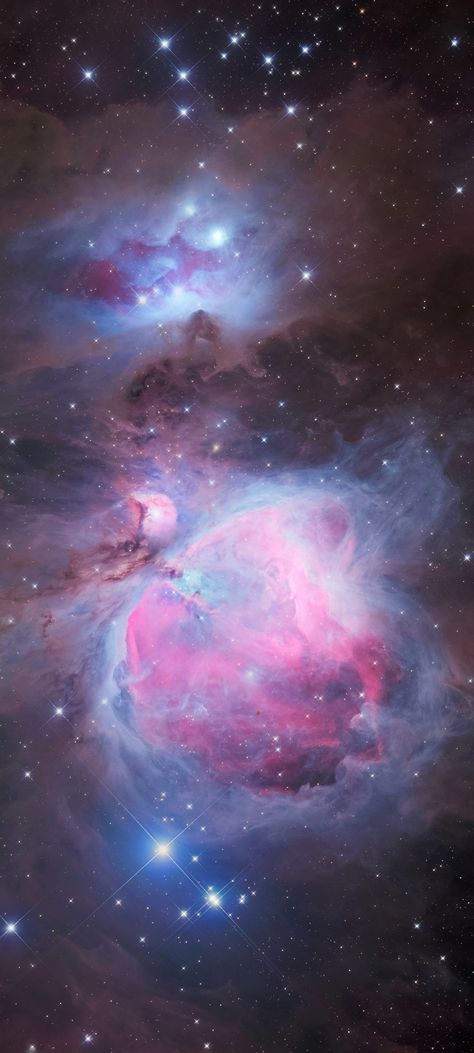 M-42 the Orion Nebula ,M-43 Mairan's Nebula & NGC-1977 the Running Man Nebula cropped close up mobile wallpaper 1080x2400 Nebula Wallpaper, Hubble Images, Orion Nebula, Hubble Space, Look At The Sky, Hubble Space Telescope, Space Telescope, Running Man, Deep Space