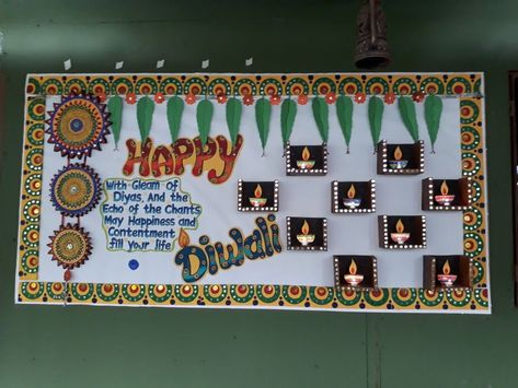 Bord Decoration For Diwali, Soft Board Decoration For Diwali, Diwali Decorations At Classroom, Diwali Border Designs For Board, Diwali Decoration Board Ideas, Diwali Display Board Ideas For School, Diwali Board Ideas, Diwali Board Decoration Ideas, Diwali School Board Decoration