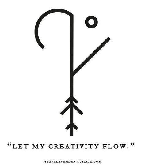 "Let my creativity flow" Witch Symbols, Sigil Tattoo, Rune Symbols, Wiccan Symbols, Sigil Magic, Magic Symbols, Witch Spell Book, Symbols And Meanings, Symbol Tattoos