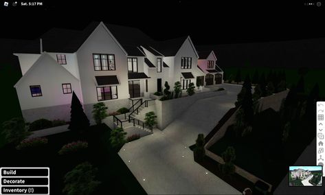 Bloxburg Black Family House Layout, Bloxburg House Ideas Black Family, Bloxburg Layout Ideas 2 Story, Bedroom Layouts For Small Rooms, Roblox Houses, Modern Suburban House, Roblox House, Blocksburg Room Ideas￼, Mansion Exterior