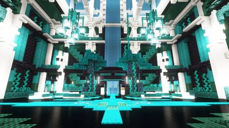 Underwater Base Minecraft Ideas, Minecraft Warden House, Minecraft Sea Temple Base, Minecraft Deepslate Cave Base, Minecraft Mega Base Interior, Minecraft Atlantis Build, Nether Base Minecraft Ideas, Minecraft Mega Base Ideas Underground, Ocean Base Minecraft