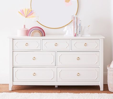 Kids Dressers & Armoires | Pottery Barn Kids Girls Dresser Decor, Extra Wide Dresser, Girl Dresser, Glamorous Furniture, Nursery Dresser, Toddler Girl Room, Wide Dresser, Прикроватные Тумбочки, Kids Dressers