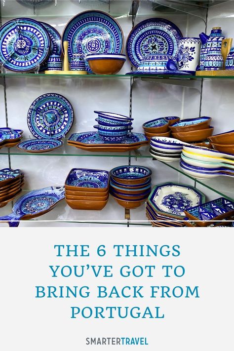 Portugal is home to amazing, locally-crafted products and is the ultimate shopper’s paradise. From sweet liquors made with native fruit, to ceramic tiles and genuine leather shoes, here are six of Portugal’s most authentic souvenirs to buy when you visit. Portuguese Souvenirs, Portugal Souvenirs, Portugal Ceramics, Portugal Pottery, Souvenir Ideas, Europe 2024, Travel Around Europe, Ceramic Shop, River Cruise