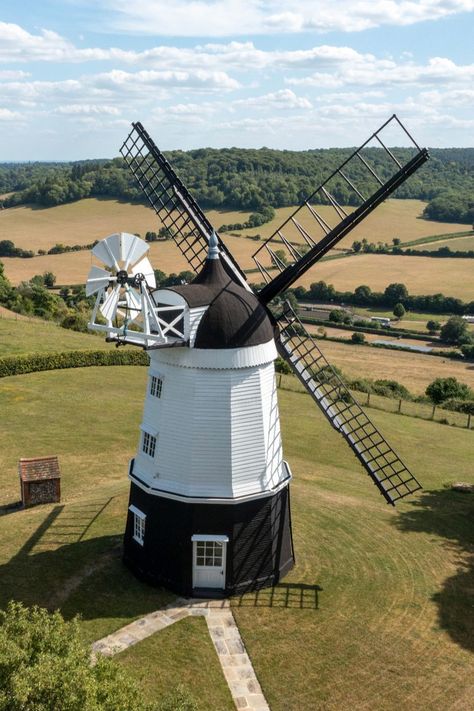 The famous windmill which featured in the 1968 film, Chitty Chitty Bang Bang, is up for sale for the first time in 36 years. On the market for a guide price of £9 million, Cobstone Mill is situated overlooking the quaint village of Turville in Buckinghamshire – which you might recognise from the hit TV show The Vicar of Dibley. Windmill House, Chitty Chitty Bang Bang, Vicar Of Dibley, Tiny Home Office, Holland Windmills, Color Blur, Moomin Valley, Quaint Village, Film History