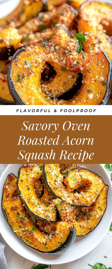 Image for Savory Oven Roasted Acorn Squash Recipe Butternut Acorn Squash Recipes, Squash In Oven Recipe, Meals With Acorn Squash, Smoked Acorn Squash Recipes, Acorn Squash Dip, Simple Acorn Squash Recipes, Ground Beef Acorn Squash, Roasting Squash In Oven, Diced Acorn Squash Recipe