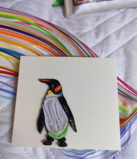 Quilling Penguin, Penguin Crafts, Quilling Christmas, Quilling Paper, Quilling Designs, Paper Quilling, Crafts Ideas, Penguins, Enamel Pins