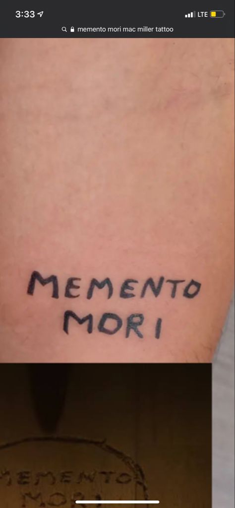 Mac Miller Momento Mori, Momento Mori Tattoo Mac Miller, Momento Mori Tattoo, Mac Miller Tattoos, Momento Mori, Mac Miller, Elegant Tattoos, Tattoo Inspo, Tattoo Drawings