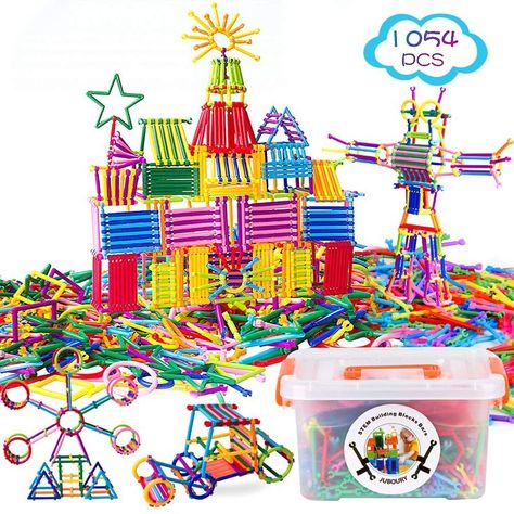 Juboury 1054Pcs Building Toy Building Blocks Bars Different Shape Educational Construction Engineering Set 3D Puzzle, Interlocking Creative Connecting Kit, Great STEM Toy for Both Boys and Girls Stem Bins, Diy Educational Toys, Construction Engineering, Fashion Mom, Shape Games, Fun Photography, Kids Science, Chicago Fashion, Newborn Christmas