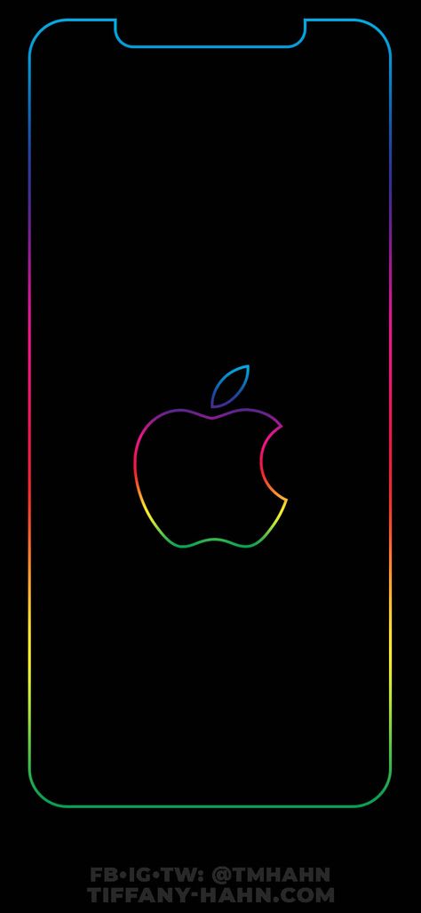 This wallpaper will perfectly fit the iPhone XS Max in ZOOMED mode (Settings > Display & Brightness > View: Zoomed). The outline a rainbow gradient. The inside is solid black with a matching outlined apple. My "credit" at the bottom will NOT be seen while in use. It is intended for use as a lock screen wallpaper. I have also created complimentary home screen wallpapers for this one, as well. Iphone 11 Wallpaper Hd Home Screen, Xs Max Wallpaper, Outline Wallpaper, Wallpaper Cantik Iphone, Xs Wallpaper, Rainbow Wallpaper Iphone, Lockscreen Iphone, Apple Iphone Wallpaper Hd, Lock Screen Wallpaper Iphone