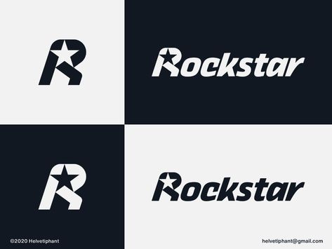 Rockstar Logo Design, Flat Logo Design, Logo Process, Logo Creation, Branding Design Inspiration, Logo Fonts, Logo Concept, Logo Ideas, Identity Logo