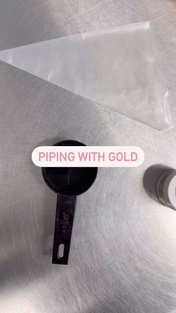 Gold Icing How To Make, Piping Acrylic Paint, How To Make Gold Royal Icing For Cookies, How To Make Gold Drip Icing, How To Make Gold Ganache Drip, Gold Royal Icing, Gold Buttercream, Piping Buttercream, Gold Cup