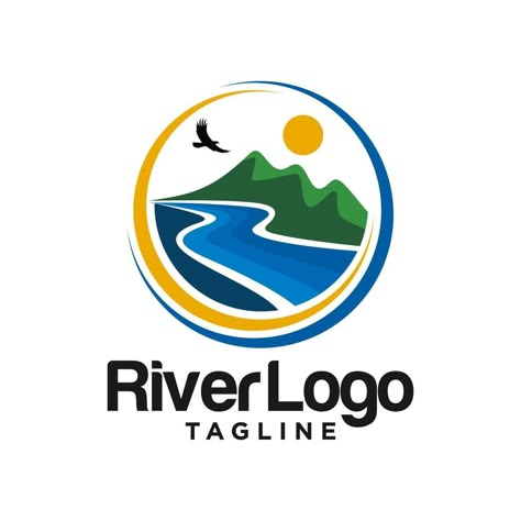 Valley Logo, River Logo, Character Tattoos, Valley River, Management Logo, Visit Card, Resort Logo, Cartoon Character Tattoos, River Cottage