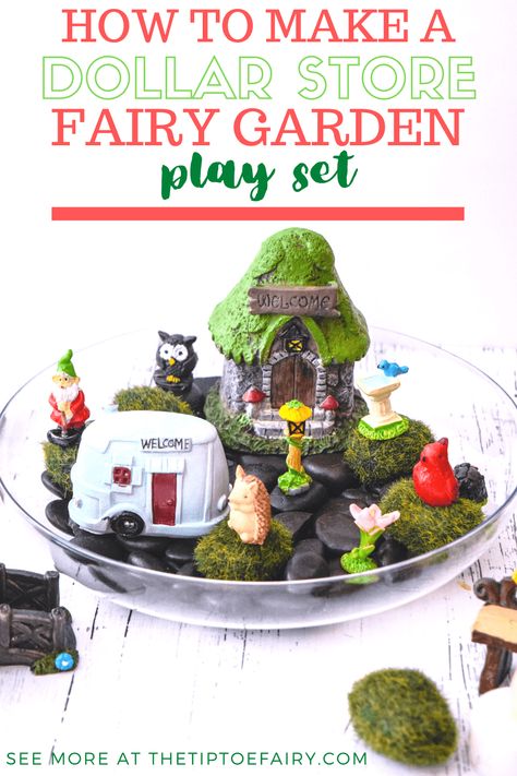 Dollar Store Fairy Garden, Kids Fairy Garden, Fairy Night Light, Building Crafts, Fairy Tree Houses, Fairy Garden Kit, Fairy House Diy, Fairy Garden Crafts, Fairy Garden Supplies