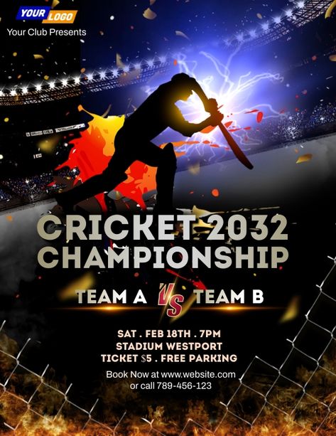 Cricket Event Poster, Cricket Tournament Poster Design, Cricket Poster Creative, Cricket Match Poster, Tournament Flyer Design, Team Poster Ideas, Cricket Posters, Blood Donation Posters, Sunrise Photography Nature