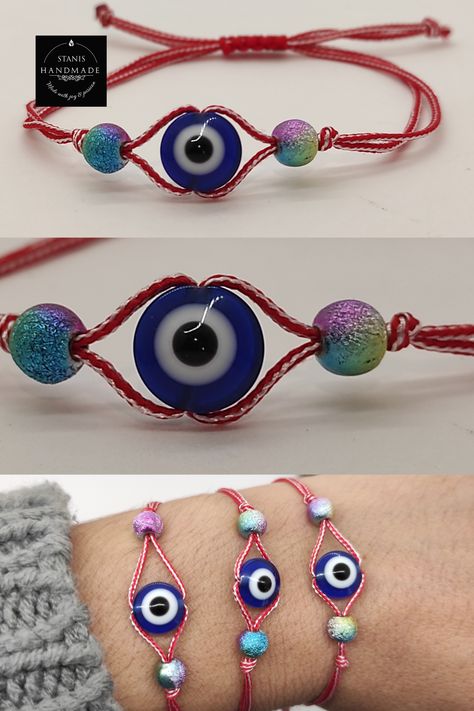 #мартеница #Μάρτης #mărțișor #мартинка Kos Greece, S Meaning, Diy Bracelets Tutorials, Bracelet Craft Diy, Diy Bracelets Easy, Evil Eyes, Diy Bracelet Designs, Diy Bracelets Patterns, Bead Loom Bracelets