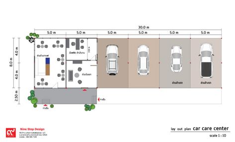 CAR CARE CENTER by 9SD design at Coroflot.com Car Wash Building Design, Carwash Layout Plan, Carwash Design Architecture, Car Wash And Cafe Design, Car Showroom Plan, Car Washing Center Design, Car Workshop Design Layout, Car Wash Design Architecture, Car Wash Design Ideas