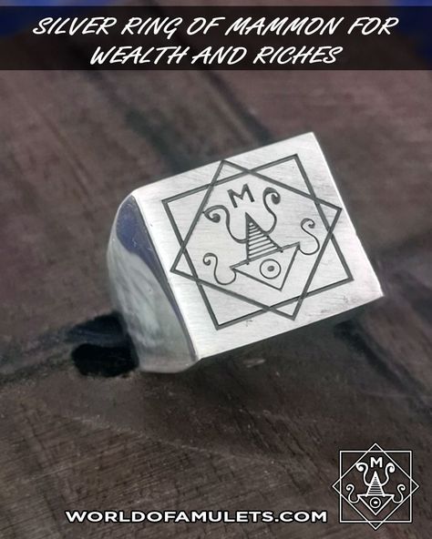 Satanic Jewelry, Curse Spells, Money Rings, Perfect Money, Magick Symbols, Reiki Jewelry, Sigil Magic, Mens Rings Fashion, Magical Jewelry