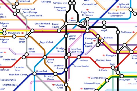 Tube map redesign reveals how London Underground network could look in 2040 | London Evening Standard London Underground Map Art, Underground Illustration, London Underground Tube Map, London Tube Map, Underground London, London Underground Train, Underground Tattoo, London Underground Map, Tube Map