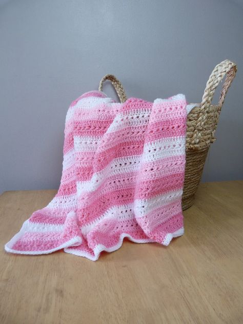 Pink Yarn Crochet Ideas, Pink Crochet Blanket, Pink And White Crochet Blanket, Crochet Blankets Pink, Pink Crochet Throw Blanket, Pink And White Crochet Baby Blanket, Baby Pink Crochet Blanket, Soft Pink Color Palette, Pink Ribbon Crochet Blanket