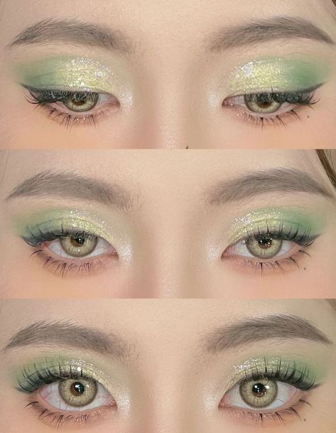 Makeup Verde, Christmas Eyeshadow Looks, Pride 2024, Green Eye Makeup, Christmas Eyeshadow, Christmas Eye Makeup, Christmas Makeup Look, Eye Makeup Styles, Cute Eye Makeup