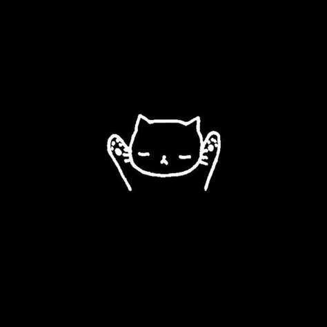 Widget Black And White, 2023 Black And White, Wallpaper Widget, Cat App, Black Cat Aesthetic, Black App, I Love Cats, Black And White Picture Wall, Doodle Icon