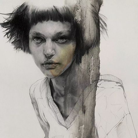 Portraits by Masato Tsuchiya - EverythingWithATwist Masato Tsuchiya, Sustained Investigation, Ink Portrait, Academic Drawing, India Painting, Graphite Art, Portrait Drawings, Sketch Portrait, Portrait Sketch