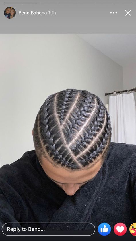 Short Braided Styles For Men, Corn Row Hairstyles Men, Braids Temp Fade, French Braid On Men, Men Cainrow Hairstyles, Braid Cornrow Hairstyles Men, Braided Mens Hair, Mens Hairstyles With Braids, Guys Hairstyles Braids