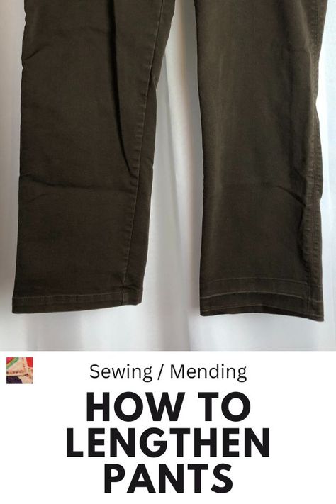 Pants too short? Extend their length by dropping the hem! Click for a full video & photo tutorial. How To Make Pants Longer, How To Lengthen Jeans, Lengthen Pants, Sewing Step By Step, Learn Sewing, Fun Craft Projects, Tips Sewing, Sewing Project Ideas, Kids Sewing