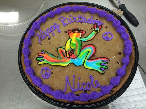 Frog Cookie Cake, Frog Cookies, Peace Frog, Cookie Cake, 5th Birthday, Preston, Cake, Birthday