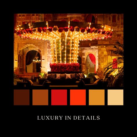 Explore the royal colour palette with strong colour accents for your D-Day, elegantly personifying luxury at its best. Rajasthan Colour Palette, Luxury Pallete Colors, Indian Wedding Colour Palette, Royal Colour Palette, Indian Color Palette, Indian Wedding Color Schemes, Royal Color Palette, Wedding Season Colors, Royal Colors Palette