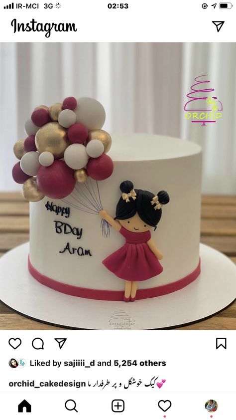 Cake Designs For Girl, Cake Designs For Kids, Pig Birthday Cakes, Baby First Birthday Cake, Simple Cake Designs, 1st Birthday Cakes, Beautiful Birthday Cakes, Creative Birthday Cakes