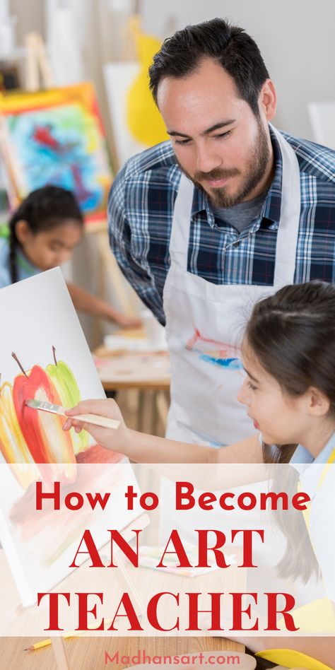 How To Become An Art Teacher, Art Teacher Tips, Art Teacher Portfolio, Art Teacher Classroom, Art Teacher Aesthetic, Online Teaching Jobs, Teacher Portfolio, Teacher Resume Examples, Art Careers