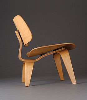 Charles and Ray Eames, 'LCW (Lounge Chair Wood),' c. 1945, molded birch plywood by International Arts & Artists, via Flickr Iconic Chairs, Charles And Ray Eames, Charles Ray, Chair Wood, Charles & Ray Eames, Charles Eames, Ray Eames, Herman Miller, Cool Chairs