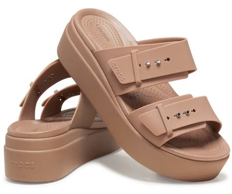 Brooklyn Buckle - Sandal - Crocs Crocs Brooklyn, Styling Crocs, Crocs Sandals, Sandals Outfit, Women's Crocs, Low Wedges, Buckle Sandals, Sneakers Athletic, Christmas 2024