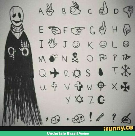 W.d Gaster, Fictional Languages, Undertale Gaster, Materi Bahasa Jepang, Sign Language Words, Alphabet Code, Sign Language Alphabet, Writing Code, Undertale Comic Funny