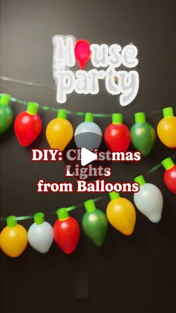 House of Party on Instagram: "Light up your holidays with DIY magic! ✨🎈 Create enchanting Christmas lights using balloons for a touch that glows with creativity. 🎄🎈 #balloontutorial #balloondiy #trenddecor #trendtutorial #balloonslights #houseofparty" Diy Balloon Christmas Lights, Christmas Light Balloons, Balloon Christmas Lights Diy, Christmas Decorations With Balloons, Diy Christmas Balloon Ideas, Balloon And Solo Cup Christmas Lights, Diy Balloon Ornaments, Christmas Balloon Decorations Diy, Balloon Lights Diy