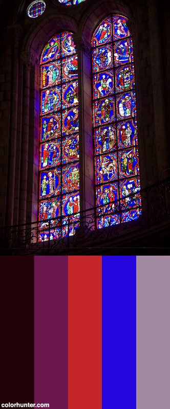 Medieval Stained Glass Color Scheme from colorhunter.com Gothic Architecture Color Palette, Stained Glass Colour Palette, Stained Glass Color Palette, Medieval Color Palette, Glass Color Palette, Medieval Stained Glass, Color Harmonies, Harvest Theme, Ib Art