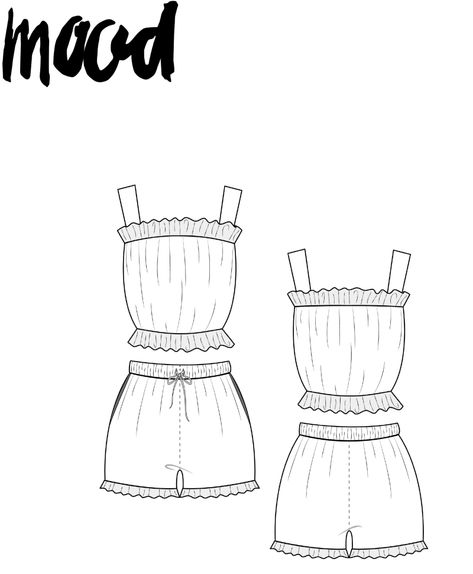 Mood Sewing Patterns, Shorts Pattern Free, Free Printable Sewing Patterns, Mood Sewciety, Dress Sewing Patterns Free, Summer Sleepwear, Pajama Pattern, Free Pdf Sewing Patterns, Printable Sewing Patterns