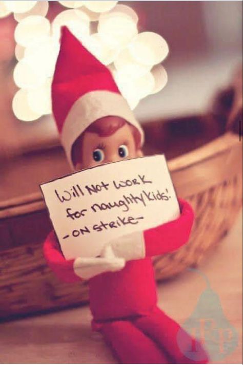 Elf On Strike, Funny Christmas Messages, To Do App, Elf Funny, Awesome Elf On The Shelf Ideas, Elf Magic, Xmas Elf, Elf Antics, Elf Fun